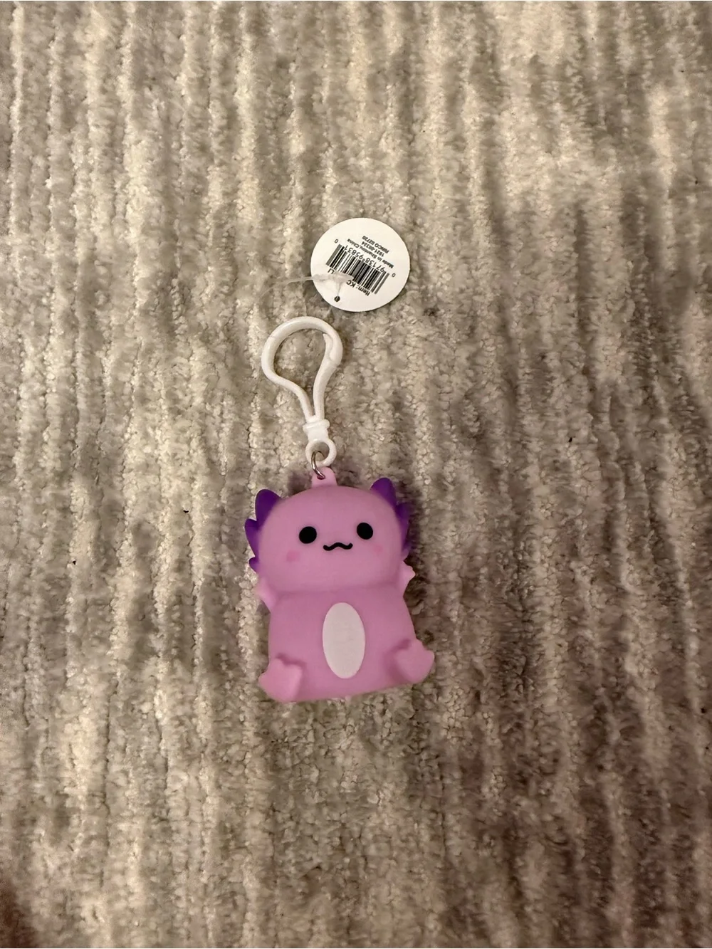Claire's Kids Rainbow Plush Keychain Pouch - Pink plus stitch and axolotl keycha